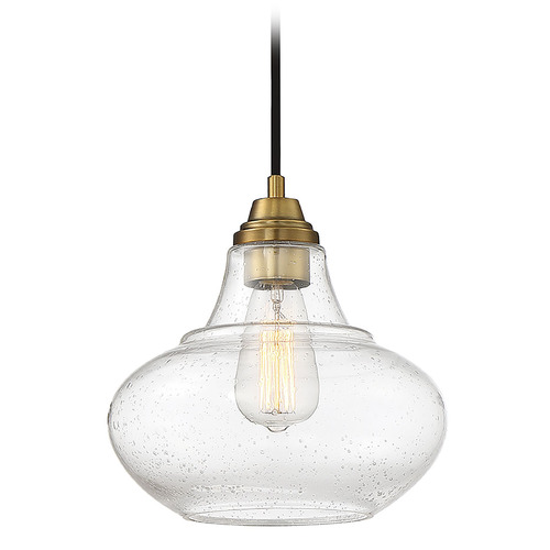 Meridian 10-Inch Pendant in Natural Brass by Meridian M70080NB
