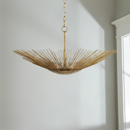 Visual Comfort Studio Collection Alexa Hampton 32-Inch Helios Antique Gild Pendant by Visual Comfort Studio AP1084ADB