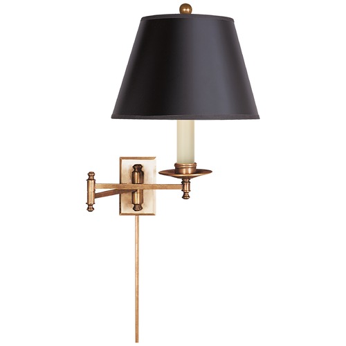 Visual Comfort Signature Collection E.F. Chapman Dorchester Swing Arm Sconce in Brass by Visual Comfort Signature CHD5101ABB