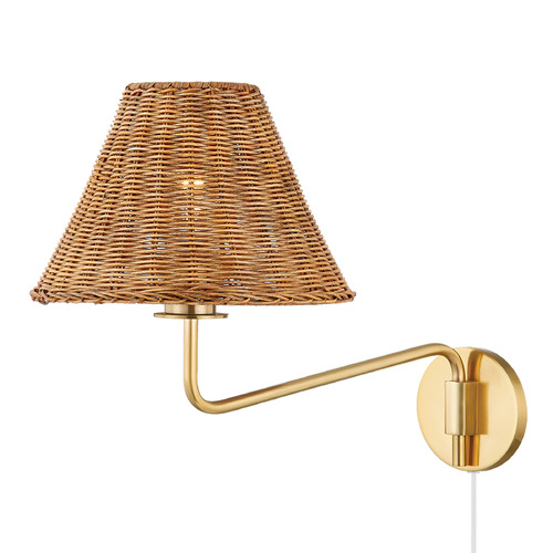 Mitzi Suki Aged Brass Single Light Flush Mount
