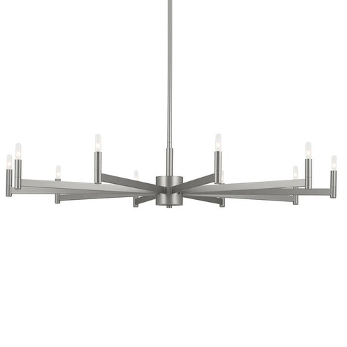 Erzo 48-Inch 10-Light Chandelier in Satin Nickel by Kichler Lighting