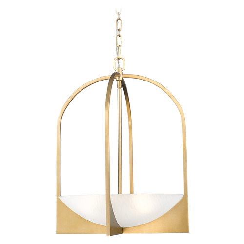 Z-Lite Devon Modern Gold Pendant Light with Bowl / Dome Shade