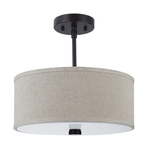 Dayna 2-Light Convertible Semi-Flush in Bronze by Visual Comfort Studio