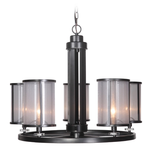 Craftmade Lighting Danbury 28.50-Inch Matte Black Chandelier by Craftmade Lighting 36725-MBK