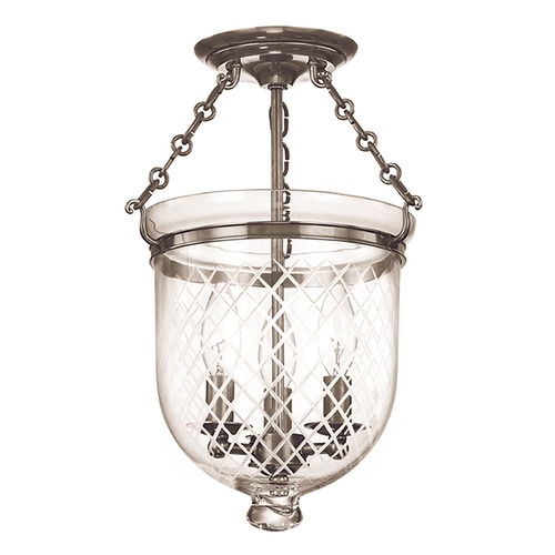 Hudson Valley Lighting Hampton Historic Nickel Semi-Flush Mount by Hudson Valley Lighting 251-HN-C2