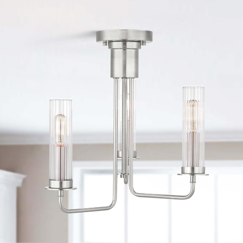 Rainey Brushed Nickel Semi-Flush Mount by Progress Lighting