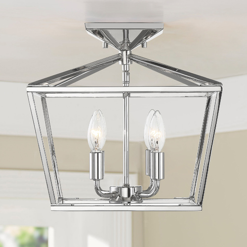 Townsend 4-Light Polished Nickel Semi-Flush Mount by Savoy House