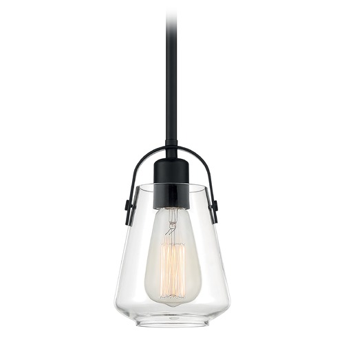 Skybridge Matte Black Mini Pendant by Satco Lighting