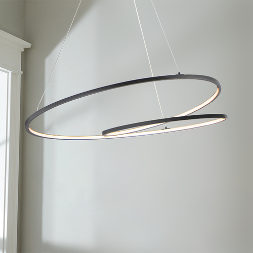 Cycle 31.50-Inch LED Pendant in Black by ET2 Lighting
