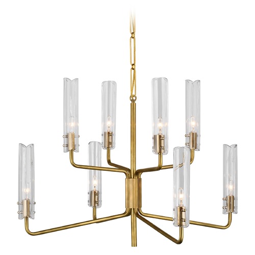 Visual Comfort Signature Collection Aerin Casoria Medium Two-Tier Chandelier in Brass by Visual Comfort Signature ARN5483HABCG