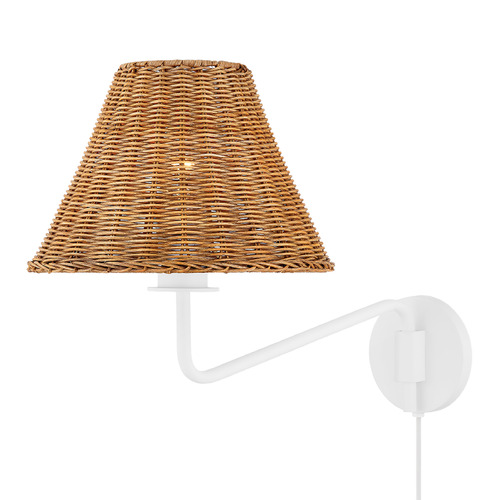 Mitzi by Hudson Valley Mitzi Suki Textured White Single Flush Mount HL704201-TWH