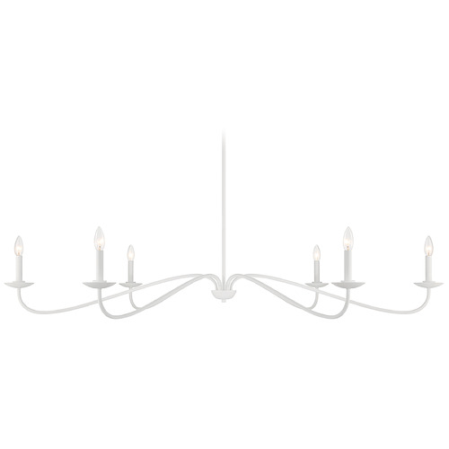 Meridian 62-Inch Wide Chandelier in Bisque White by Meridian M100119BQW