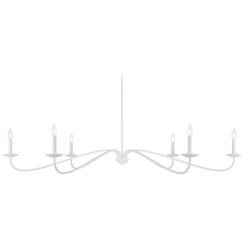 62-Inch Wide Chandelier in Bisque White by Meridian