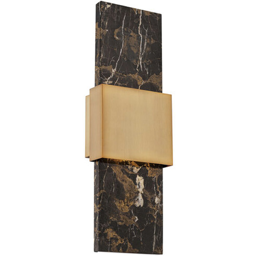 Mercer 24-Inch LED Wall Sconce in Black & Aged Brass by Modern Forms