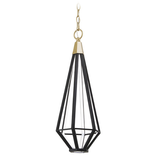 George Kovacs Lighting George Kovacs Dripping Gems Soft Brass & Black LED Mini-Pendant Light P5520-726A-L