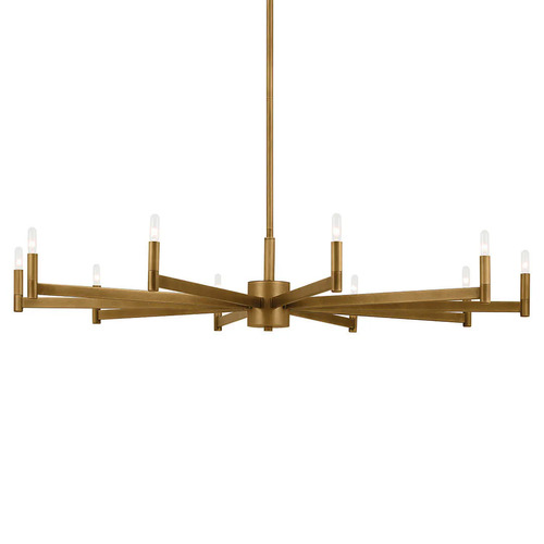 Kichler Lighting Erzo 10-Light Chandelier in Natural Brass by Kichler Lighting 52613NBR