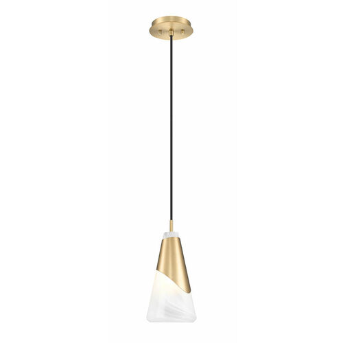 Z-Lite Aimie Modern Gold Mini-Pendant Light with Conical Shade