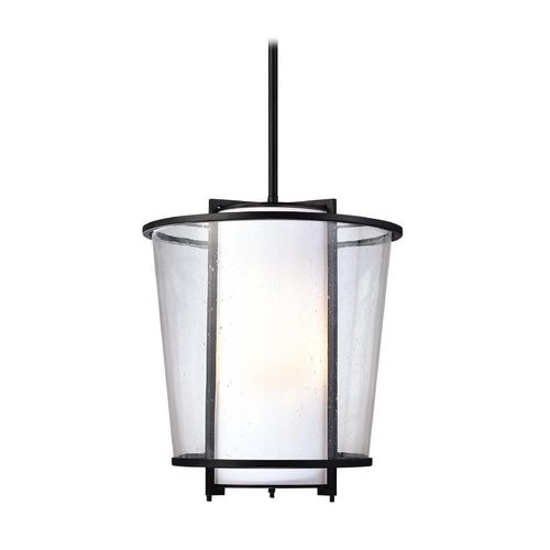 Bennington 15.25-Inch High Pendant in Texture Black by Troy Lighting