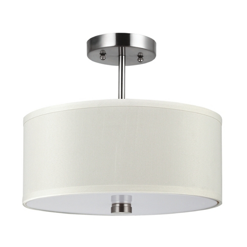 Dayna Semi-Flush Mount in Brushed Nickel by Visual Comfort Studio