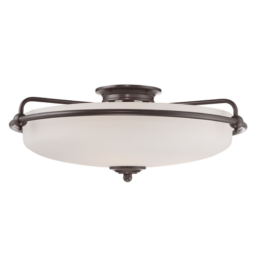 Quoizel Lighting Griffin 21-Inch Semi-Flush Mount in Palladian Bronze by Quoizel Lighting GF1621PN