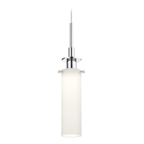 Sonneman Lighting Candle Polished Chrome Cylinder LED Mini Pendant by Sonneman Lighting 3025.01