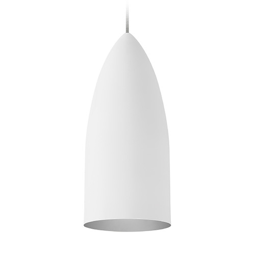 Signal LED Pendant in White & Platinum by Visual Comfort Modern