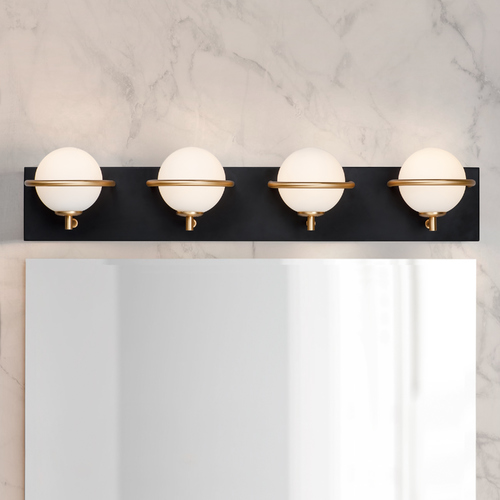 Revolve Black & Gold LED Bathroom Light by Maxim Lighting