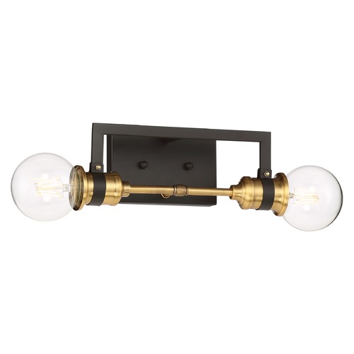 Nuvo Lighting Satco Lighting Intention Warm Brass / Black Bathroom Light 60/6972