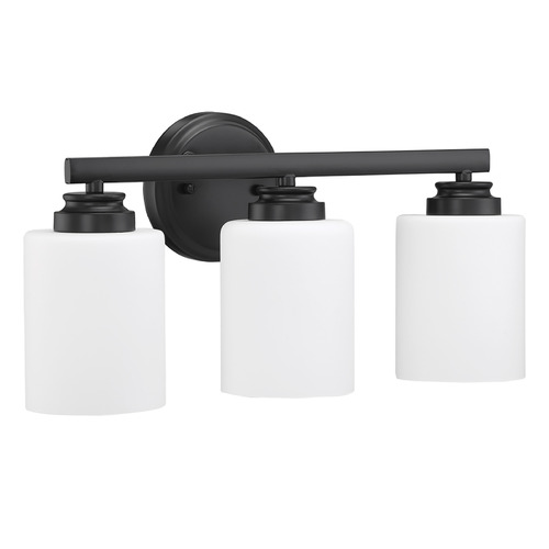 Craftmade Lighting Bolden Flat Black Bathroom Light by Craftmade Lighting 50503-FB-WG