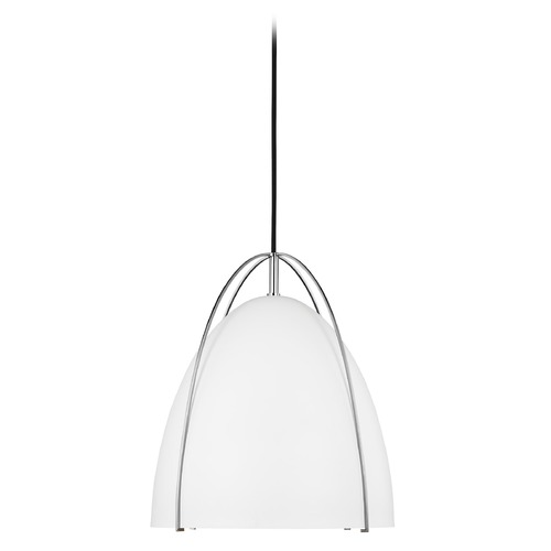 Norman 13.38-Inch Pendant in Chrome by Visual Comfort Studio