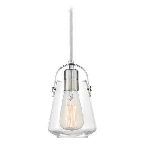 Skybridge Brushed Nickel Mini Pendant by Satco Lighting