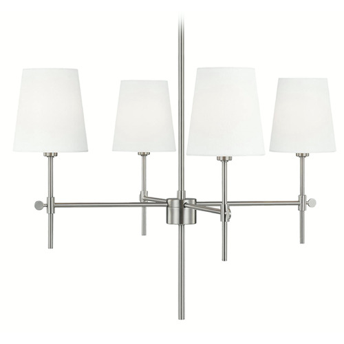 Visual Comfort Studio Collection Visual Comfort Studio Collection Thomas O'brien Baker Brushed Nickel Chandelier 3187204-962