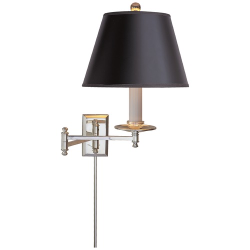 Visual Comfort Signature Collection E.F. Chapman Dorchester Sconce in Polished Nickel by Visual Comfort Signature CHD5101PNB