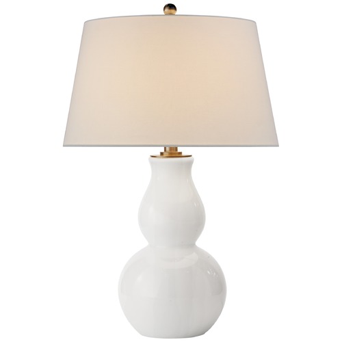 Visual Comfort Signature Collection E.F. Chapman Open Bottom Table Lamp in White Glass by Visual Comfort Signature SL3811WGL