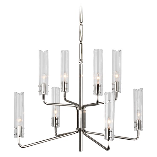 Aerin Casoria Medium Two-Tier Chandelier in Nickel by Visual Comfort Signature