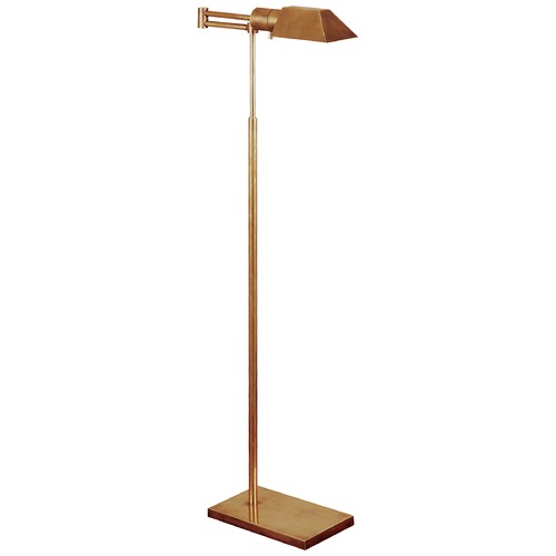 Visual Comfort Signature Collection Studio VC Swing Arm Floor Lamp in Antique Brass by Visual Comfort Signature 81134HAB