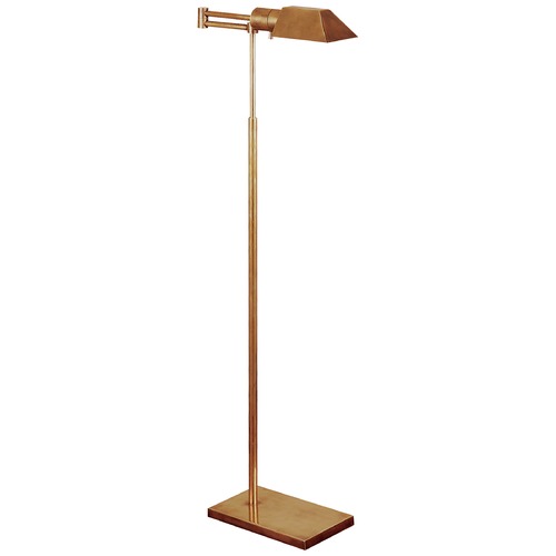 Studio VC Swing Arm Floor Lamp in Antique Brass by Visual Comfort Signature