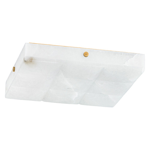 Corbett Lighting Gypsum Vintage Brass LED Flushmount Light