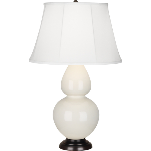 Robert Abbey Lighting Robert Abbey Double Gourd Bone / Deep Patina Bronze Table Lamp with Empire Shade 1755