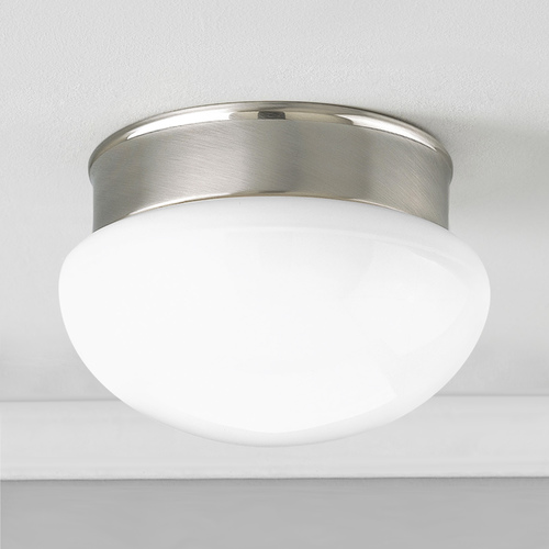 Progress Lighting 7.50-Inch Mushroom Flush Mount in Brushed Nickel by Progress Lighting P3408-09