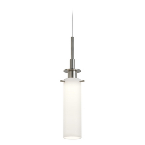 Sonneman Lighting Sonneman Lighting Candle Satin Nickel LED Mini-Pendant Light with Cylindrical Shade 3025.13