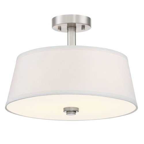 Designers Fountain Studio Satin Platinum Semi-Flushmount Light