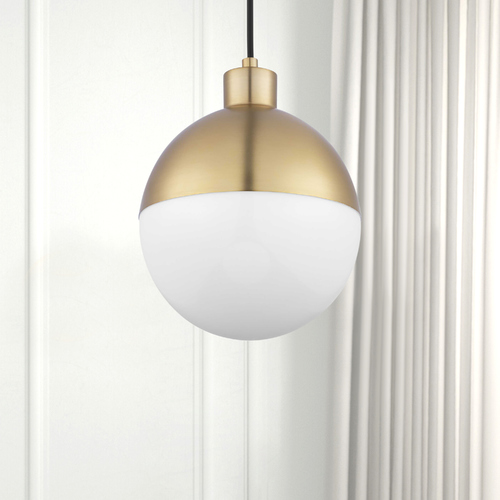 Globe LED Pendant in Gold by Progress Lighting