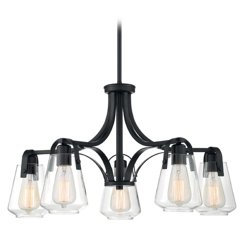 Satco Lighting Skybridge Matte Black Chandelier by Satco Lighting 60/7105