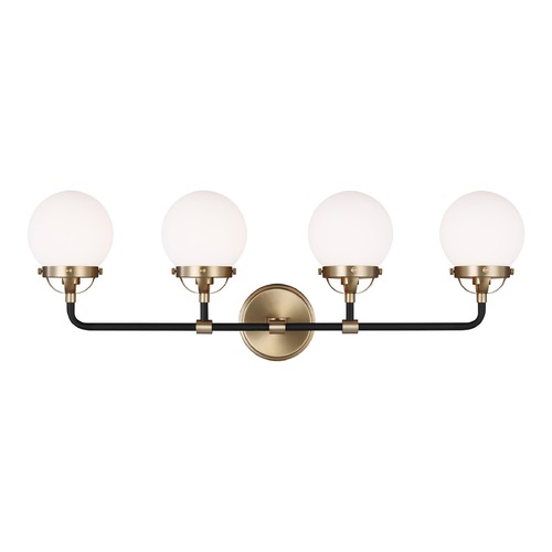 Visual Comfort Studio Cafe Satin Brass / Midnight Black LED Bathroom Light