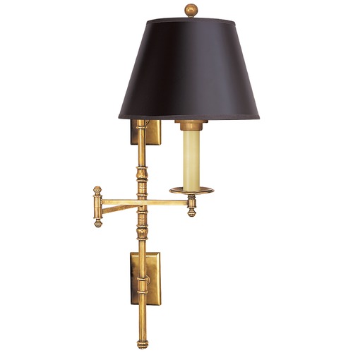 Visual Comfort Signature Collection E.F. Chapman Dorchester Swing Arm Sconce in Brass by Visual Comfort Signature CHD5102ABB