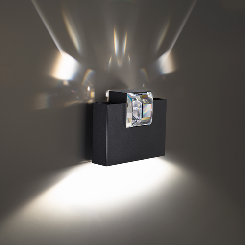 Madison 8.25-Inch Wide LED Wall Sconce in Black by Schonbek Beyond