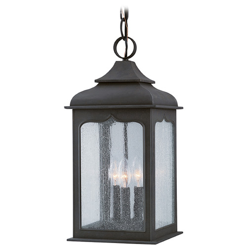 Troy Lighting Henry Street Textured Bronze Outdoor Hanging Light