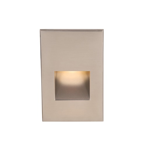 Brushed Nickel LED Recessed Step Light with Blue LED by WAC Lighting