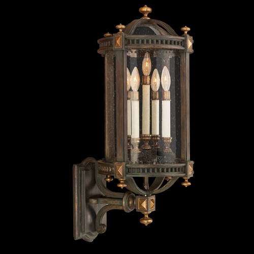 Fine Art Lamps Seeded Glass Outdoor Wall Light Brown and Gold Highlights Fine Art Lamps 564781ST